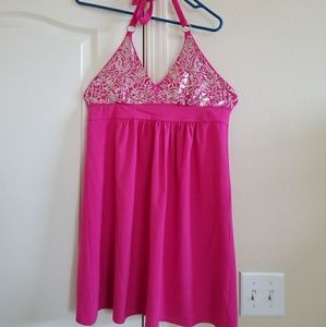 Hot Pink halter dress